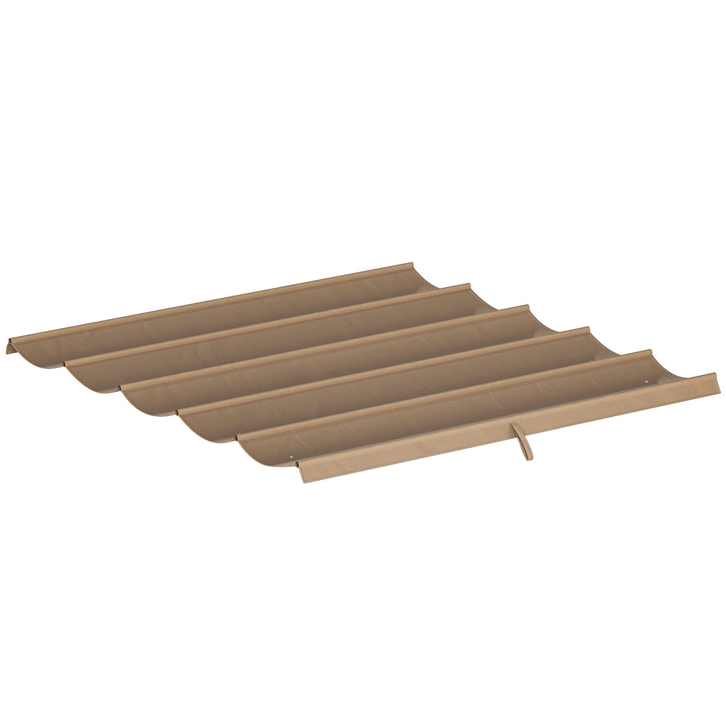 Retractable Pergola Cover, 2.55 x 2.5 m Replacement Canopy Fabric for 3 x 3 m Frame, Roof Top Only, Tan