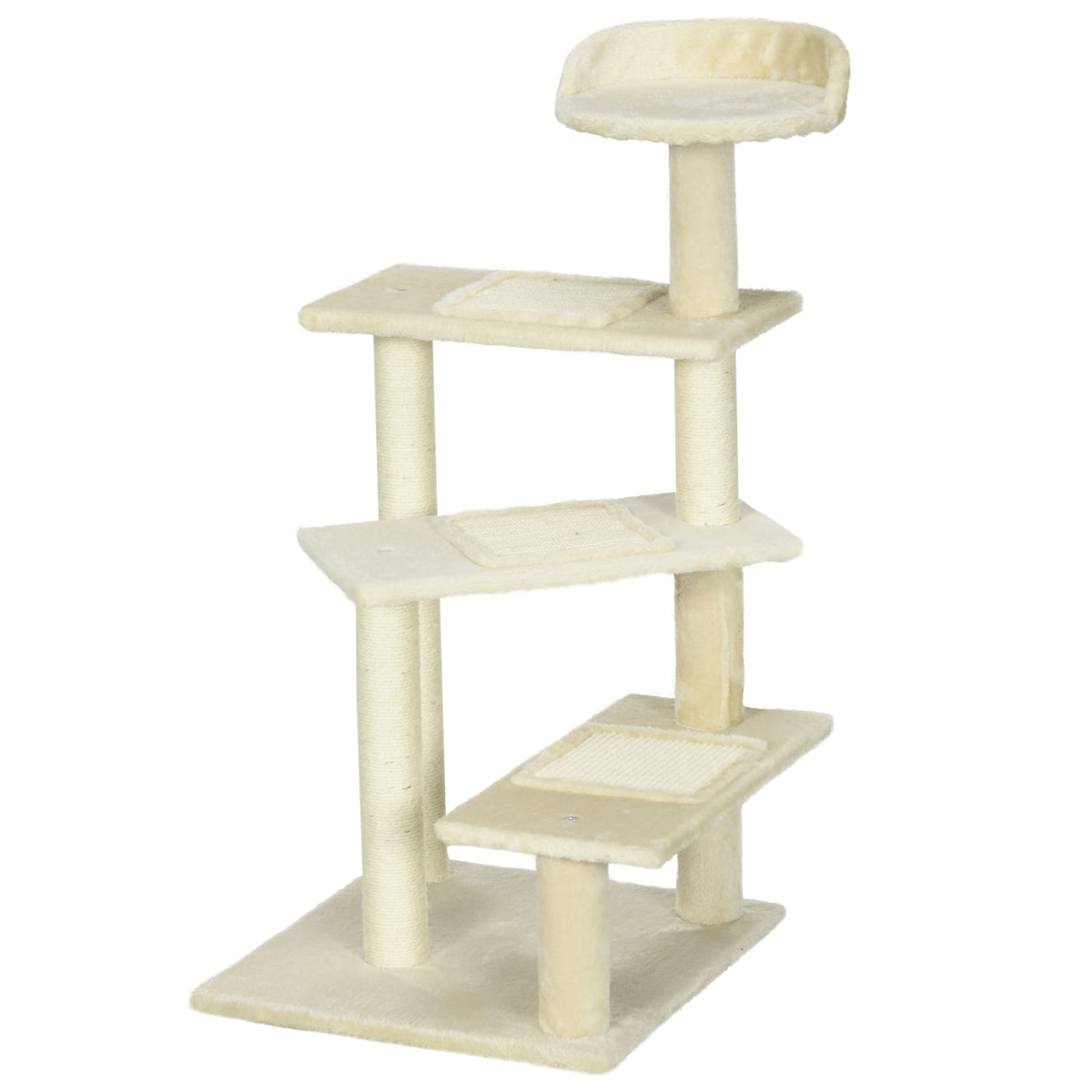 100 cm Cat Tree for Indoor Cats Kitten Scratch Scratching Post Climbing Tower Activity Centre Beige