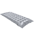 Camping Isomatte faltbare 8cm Dick Campingmatratze mit rutschfester Hülle Gurten für Camping 200 x 80 cm Hellgrau
