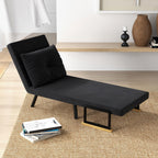 Relaxsessel im Skandidesign, Liegesessel, Lesesessel. ink. Kissen mit Knopfhefung, Schwarz