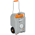 Abwassertank, 22 L, rollbar, spritzfreie Entleerung, HDPE, 33 x 26 x 53 cm, Grau