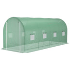 Walk-in Tunnel Greenhouse Garden Warm House Planting Shed Powder Coated Frame - 500L x 200W x 210H cm