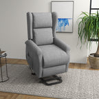 Relaxsessel, Aufstehhilfe, Liegefunktion, bis 200kg, 72,5x94x109cm, Grau