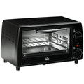 Mini-Ofen Toasterofen, 1 Backblech, 1 Grilrost, 10 L Kapazität, Timer-Funktion, 36.5 cm x 26 cm x 22 cm, Schwarz