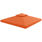 Gazebo Replacement Canopy 3x3 m-Rusty Red