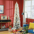 Weihnachtsbaum 210 cm, LED-Lichterkette, Kunstkette, flammhemmend, Metallbasis, Grün