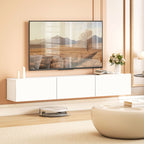 Schwebender TV-Schrank, Wandmontage, 3 Schubladen, viel Stauraum, 180 cm, Wei?