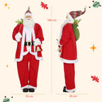 Weihnachtsmann 1,6 m stehende Weihnachtsmann mit Geschenk- und Weihnachtsglocken Soundfunktion