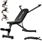 Hantelbank klappbar Trainingsbank mit Beinstrecker 3-Fach Rückenlehne, 3 Widerstandsstufe 300 kg Last