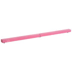 Faltbarer Schwebebalken, rutschfest, Wildlederbezug, robustes Holz, 210 x 10 x 6,5 cm, Rosa