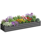 60 x 240cm Galvanised Steel Planter, with Open Bottom