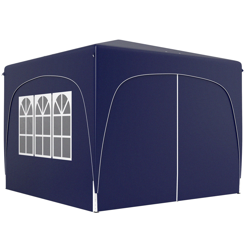 3 x 3 m Pavillon, Pop-up Gartenzelt mit Seitenwänden und Tragetasche, UPF50+, höhenverstellbar, Sand