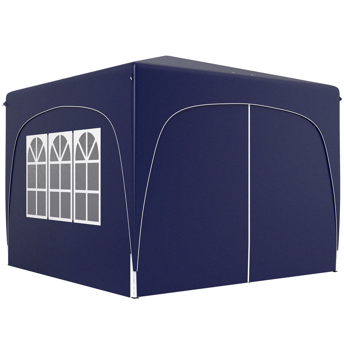 3 x 3 m Pavillon, Pop-up Gartenzelt mit Seitenwänden und Tragetasche, UPF50+, höhenverstellbar, Sand