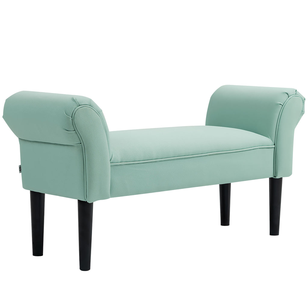 Gepolsterte Sitzbank f¨¹r Schlafzimmer und Flur, bis 130 kg belastbar, 102 x 36 x 51 cm, Gr¨¹n