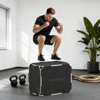 3-in-1 Plyo-Box, Sprungbox mit Griff-?ffnungen, f¨¹r Home-Fitness und Outdoor-Workouts, 3 Sprungh?hen, Holz, Schwarz
