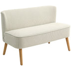 2-Sitzer Sofa, weiche Polsterung, pflegeleichter Bezug, bis 150 kg belastbar, 117 x 56,5 x 77 cm, Cremewei?