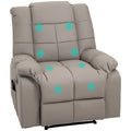 Massagesessel Fernsehsessel mit Liegefunktion 8 Massagepunkte Grau 94 x 99 x 99 cm