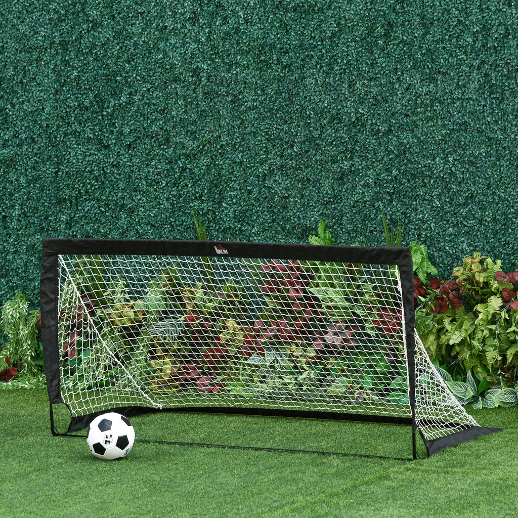 Set of 2 Football Goal Net 6 x 3 ft Foldable Outdoor Sport Training Teens Adults Football with Carrying Bag Black