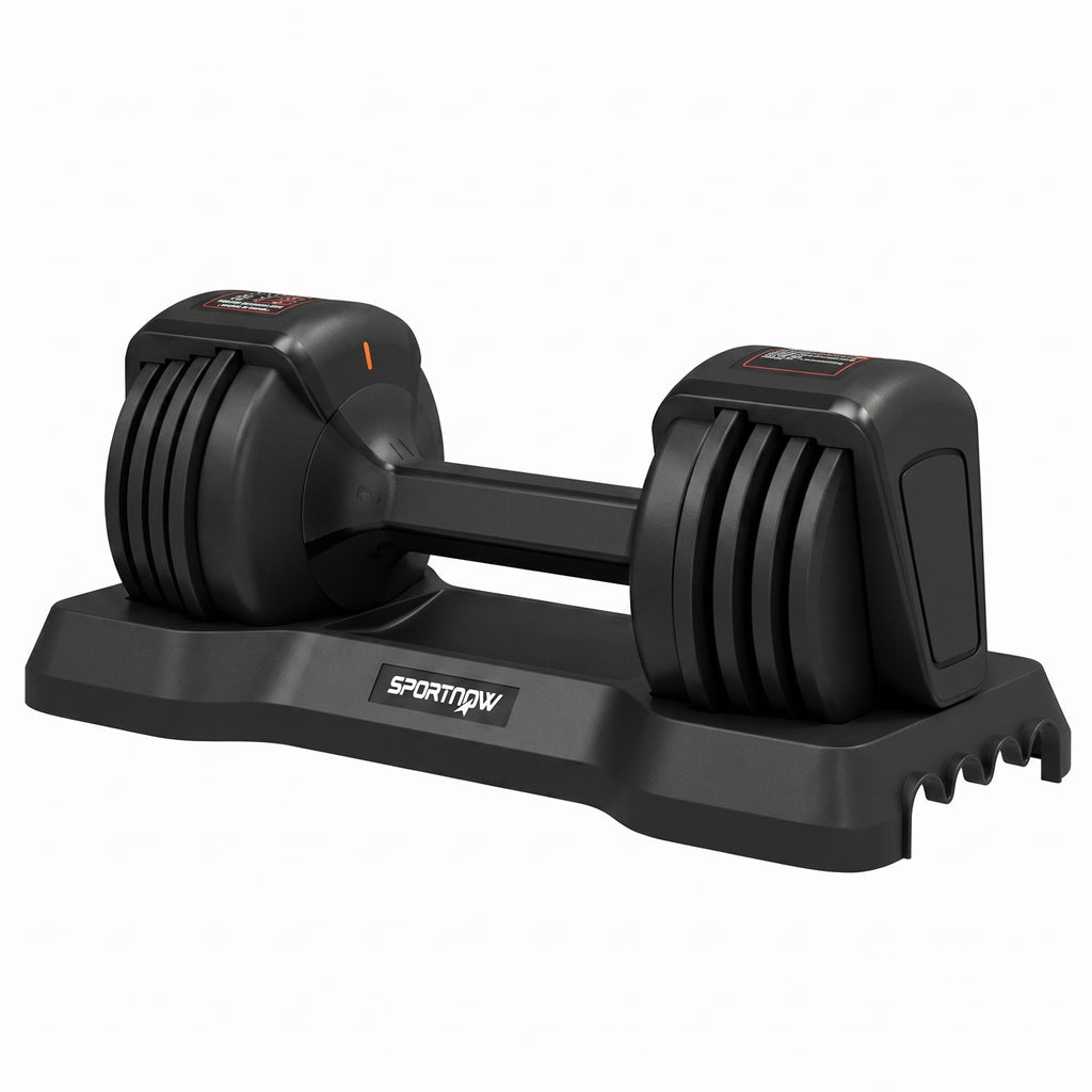 Verstellbare Hantel Set, 11 kg Hanteln mit Schnelleinstellung Ablagefach, rutschfest Griff, Platzsparend