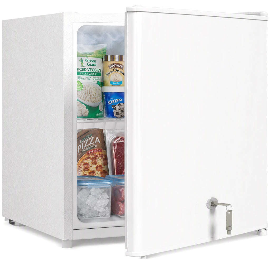 Mini-Gefrierschrank 35 L Gefrierbox elektrisch freistehend 161 W Mini Gefriertruhe 47 x 44,2 x 48,8 cm Weiß