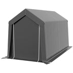3.6 x 2.1m Portable Outdoor Shed, with Window - Dark Grey