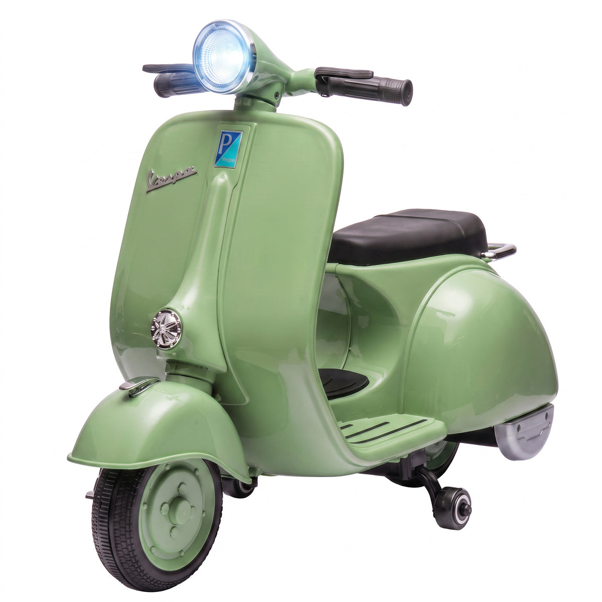 Elektro Motorrad Kinder VESPA 6V Elektromotorrad Lithium-Akku Grün