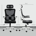 Bürostuhl, höhenverstellbar, verstellbare Kopfstütze, bis 120 kg, 60x59x114-122 cm, Schwarz