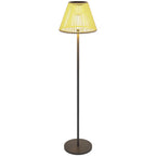 Solar Stehlampe Rattan Solarlampen mit Lichtsensor 25 LED-Lichte Solarleuchte im Boho-Stil Ø33 x 135 cm