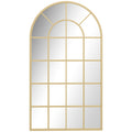 110 x 65 cm Arched Decorative Wall Mirror for Bedroom Living Room, Modern Window Bathroom Mirror for Home Decor