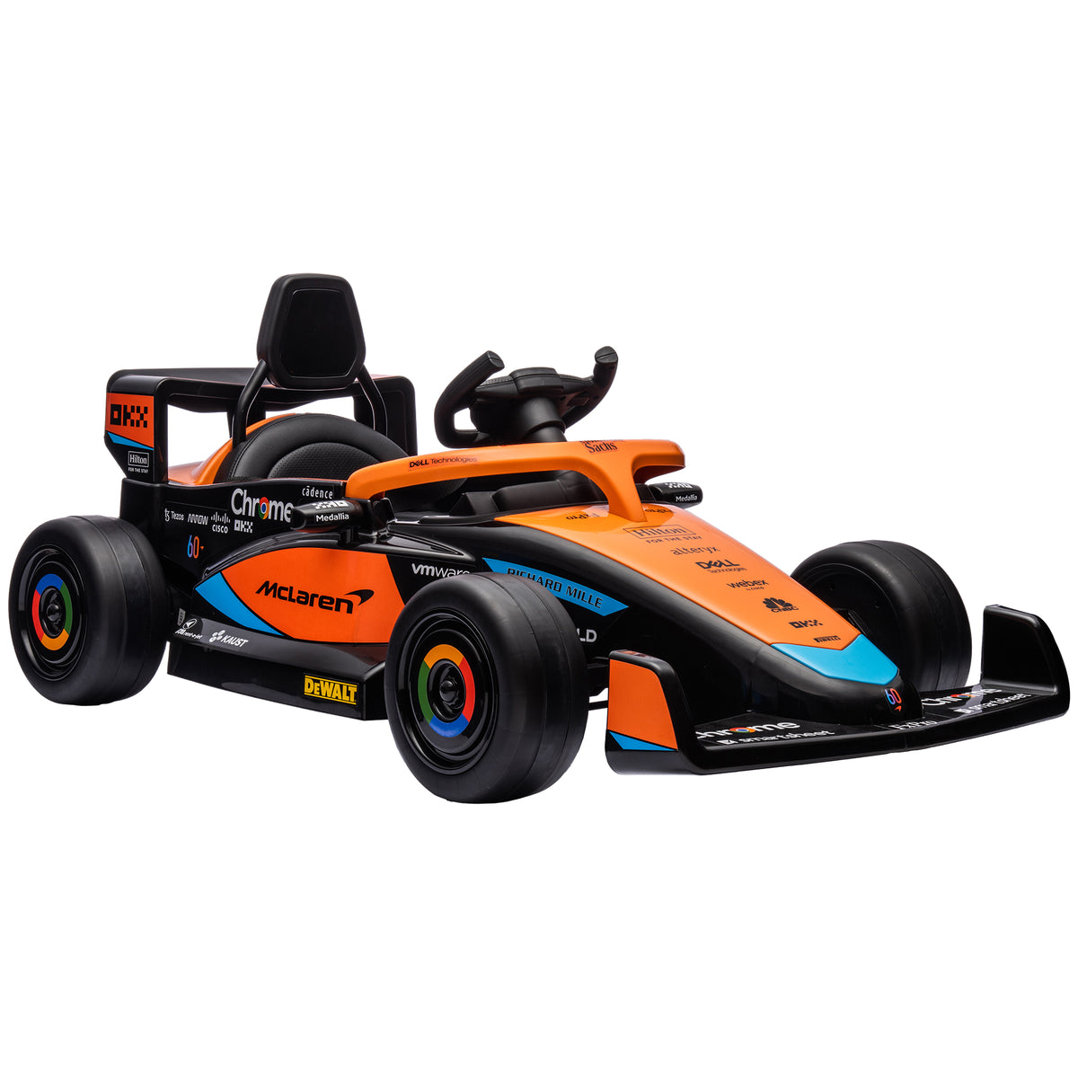 Elektro-Kinderauto, McLaren Formel-1, inkl. Fernsteuerung, Musik, für 3-5 Jahre, Orange