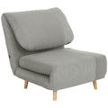 2-in-1 Schlafsessel G?stebett, verstellbare  Kopfst¨¹tze Cord-Optik 82 cm x 87 cm x 89 cm Grau