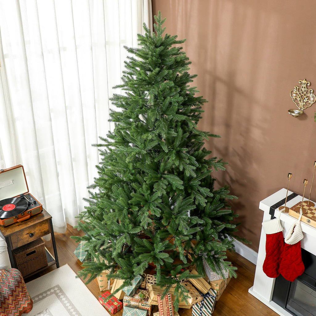 Künstlicher Weihnachtsbaum, realistisches Aussehen, klappbare Zweige, Holzsockel