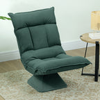 Bodensessel mit 5-fach verstellbarer R¨¹ckenlehne, drehbar, moderner Polsterstuhl, Gr¨¹n