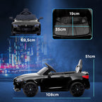 Elektro Kinderauto BMW M4, Sound & Licht, 3-5 km/h, inkl. Fernsteuerung, f¨¹r 3-5 Jahre, Schwarz