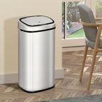 Sensor Mülleimer 68L Automatik Mülleimer mit Bewegungssensor, Wasserdichter Abfalleimer für Büro, Schlafzimmer, Küchen Edelstahl Silber