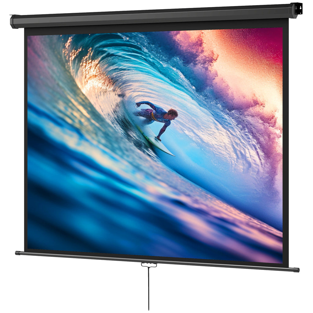 Beamer Leinwand 171 x 128 cm 84 Zoll 4:3 HD 4K Projektionsleinwand Kunststoff, Metall Heimkino