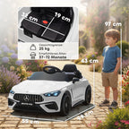 Kinder-Elektroauto, Mercedes-Design, 12V Motoren, Fernbedienung, LED-Lichter, Musik, f¨¹r 3-6 Jahren Kinder, Wei?