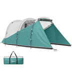 Three-Man, 3000mm Water-Resistant Two-Room Tunnel Tent - Green