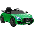Elektro-Kinderauto, Mercedes, 3-5 km/h, Fernbedienung, Licht & Musik, Gr¨¹n