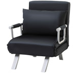 3-in-1 Schlafsofa, G?stebett, Sessel inklusive Kissen, Schwarz
