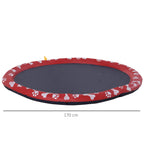 Dog Splash Pad, Pet Sprinkler Mat, Non-Slip Dog Paddling Pool, Foldable Outdoor Sprinkler and Splash Mat Water Play for Garden, Patio, Summer Fun, 170 cm