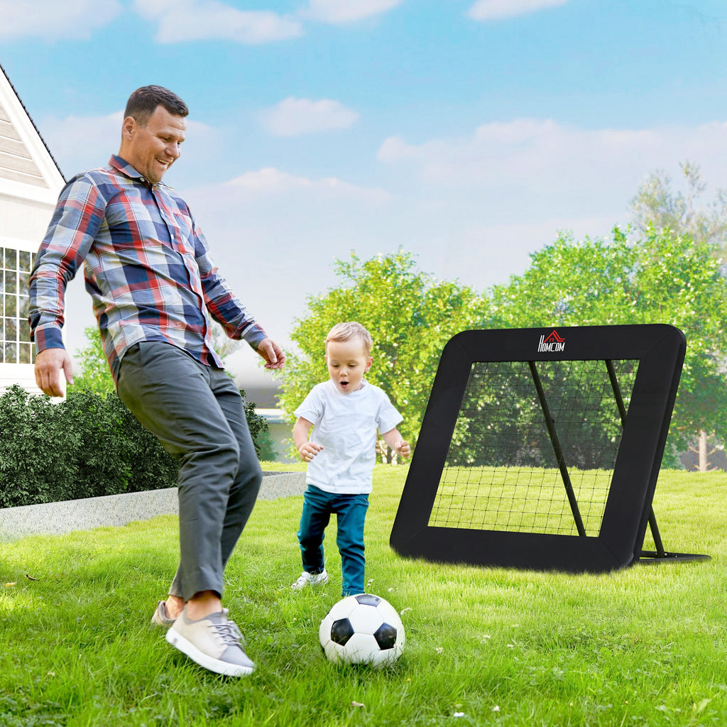 Football Training Net Target Goal, with Adjustable Angles - Black