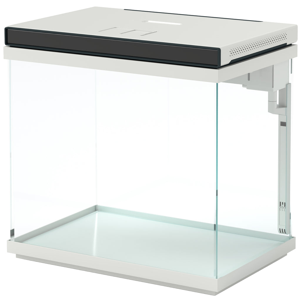 26 Liter Aquarium mit Filter, LED-Beleuchtung, Wasserpumpe, für verschiedene Fischarten, ca. 38 x 26 x 38 cm