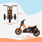 Kids Tricycle Baby Trike, Kids Trike with Pedal, 3 Wheel Toddler Balance Bike for Indoor Outdoor Use, Orange