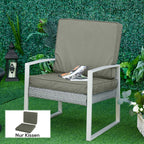 2 Piece Cushion Seat Cushion Back Pad for Rattan Furniture Indoor and Outdoor