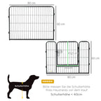 12 Panels Heavy Duty Puppy Playpen, for Small Dogs, Indoor and Outdoor Use - Silver