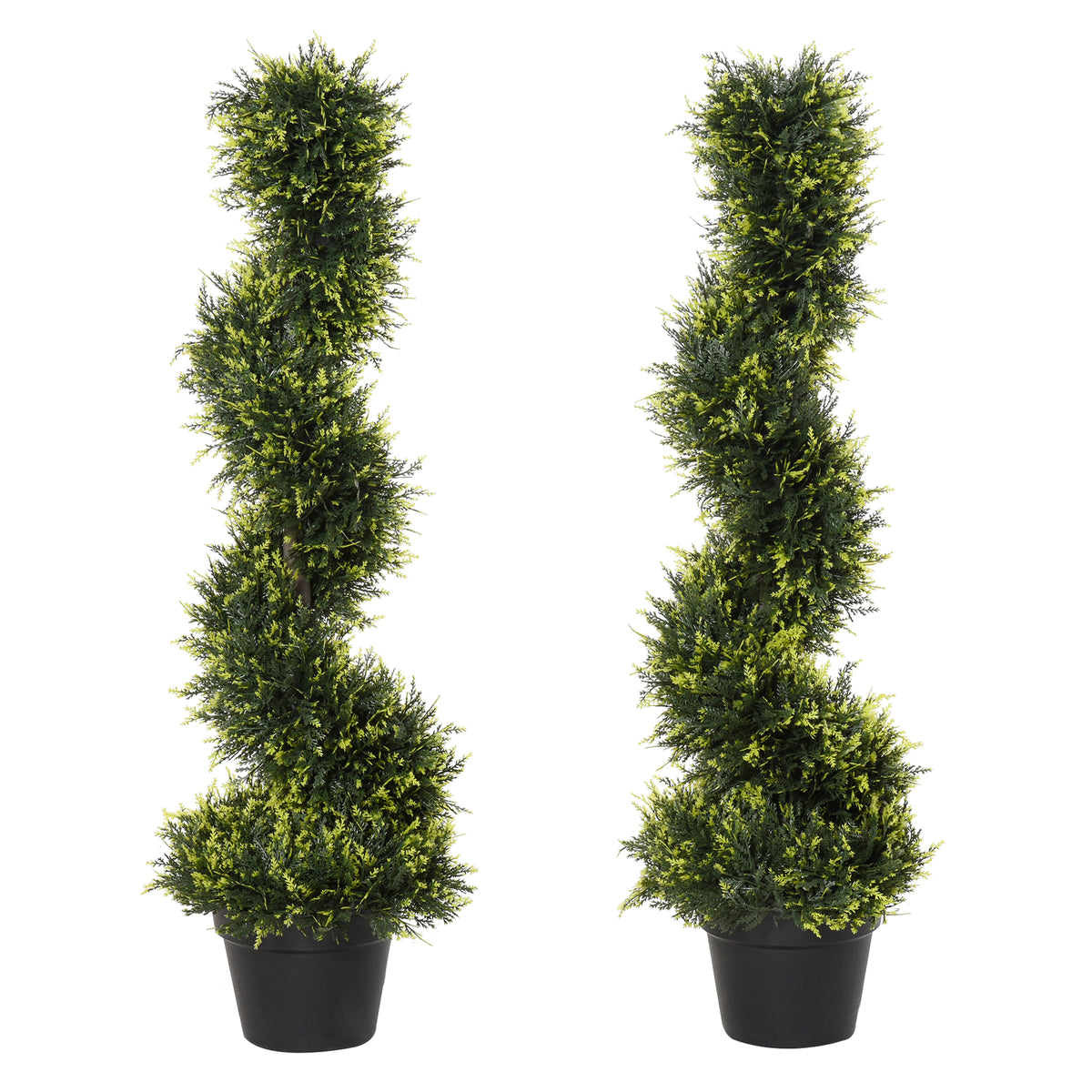 K¨¹nstliche Spiralpflanze, Spiral-Zedernbaum mit Topf, 90 cm, k¨¹nstliche Zeder f¨¹r Au?en- und Innendekoration, Gr¨¹n