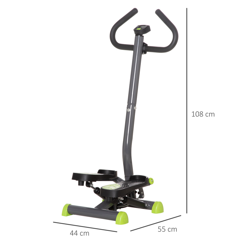Twister Stepper, Step Machine with Adjustable Resistance, LCD Screen - Grey