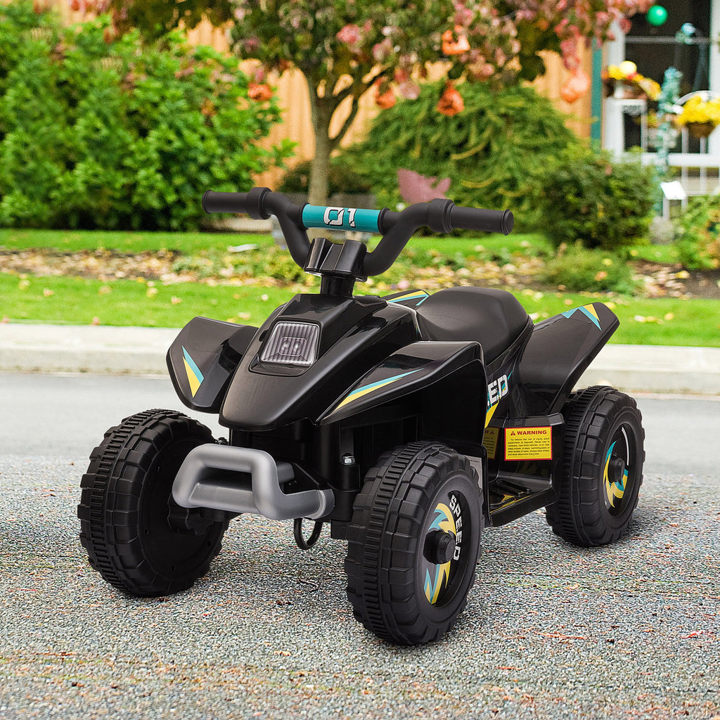 Kinder Quad Elektro 6V Kinderquad mit Vorwärts-, Rückwärtsfunktion für Kinder 1,5-3 Jahre bis 20 kg Schwarz