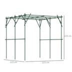 Rankgitter aus Stahl zum Stecken rostfrei Rankhilfe f¨¹r Kletterpflanzen Spalier 223 x 223 x 223 cm Rosenbogen Gr¨¹n